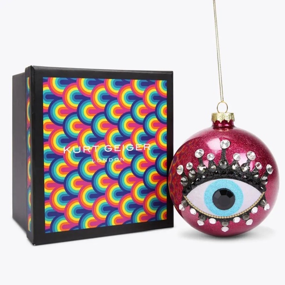 Kurt Geiger Collectible RARE Holiday Christmas Tree Ornament NIB Evil Eye - Picture 1 of 7